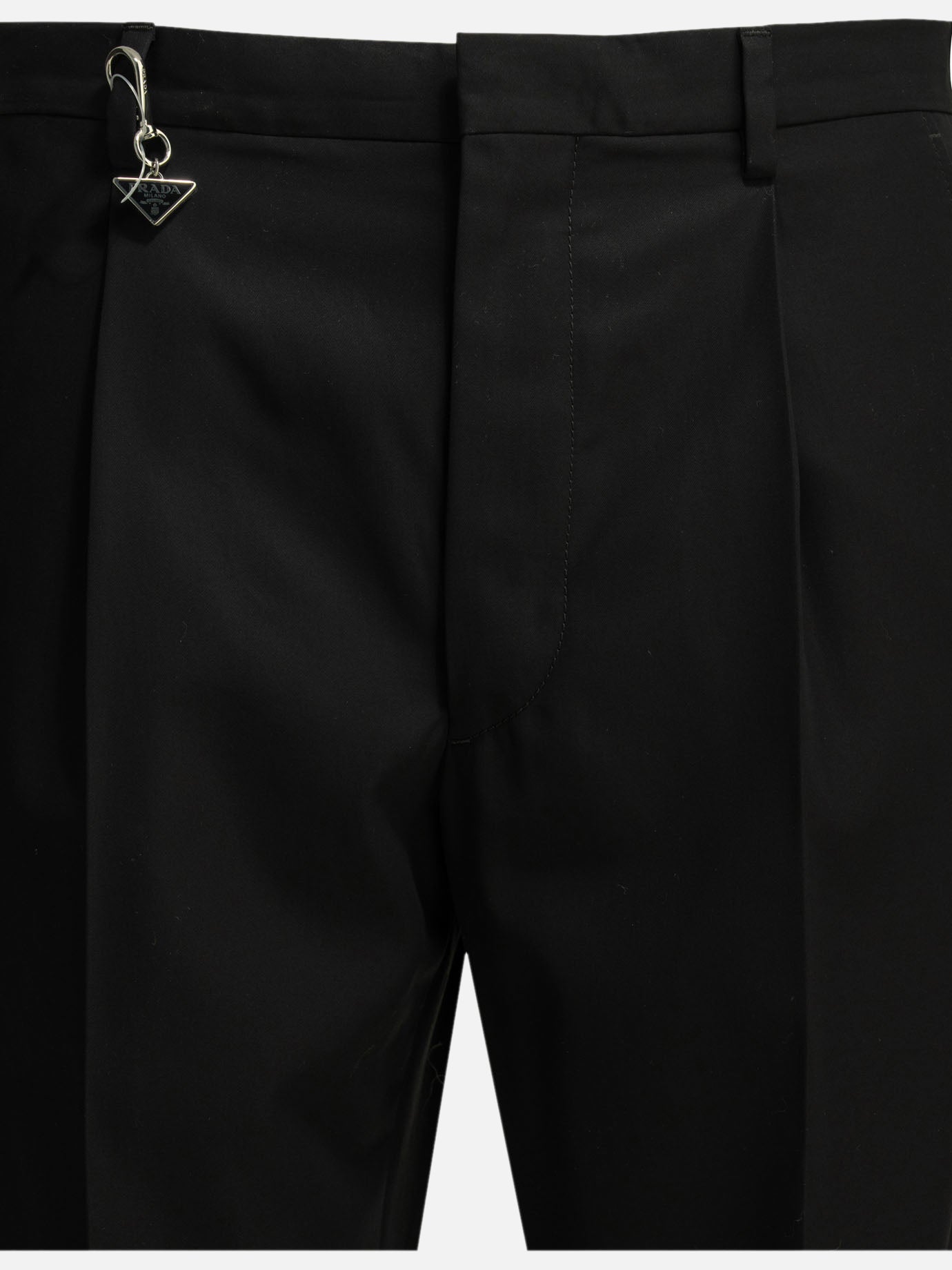 Tailored trousers Logo  Black - Prada Men | PDP | VIETTI Online Store | thumbnail_3