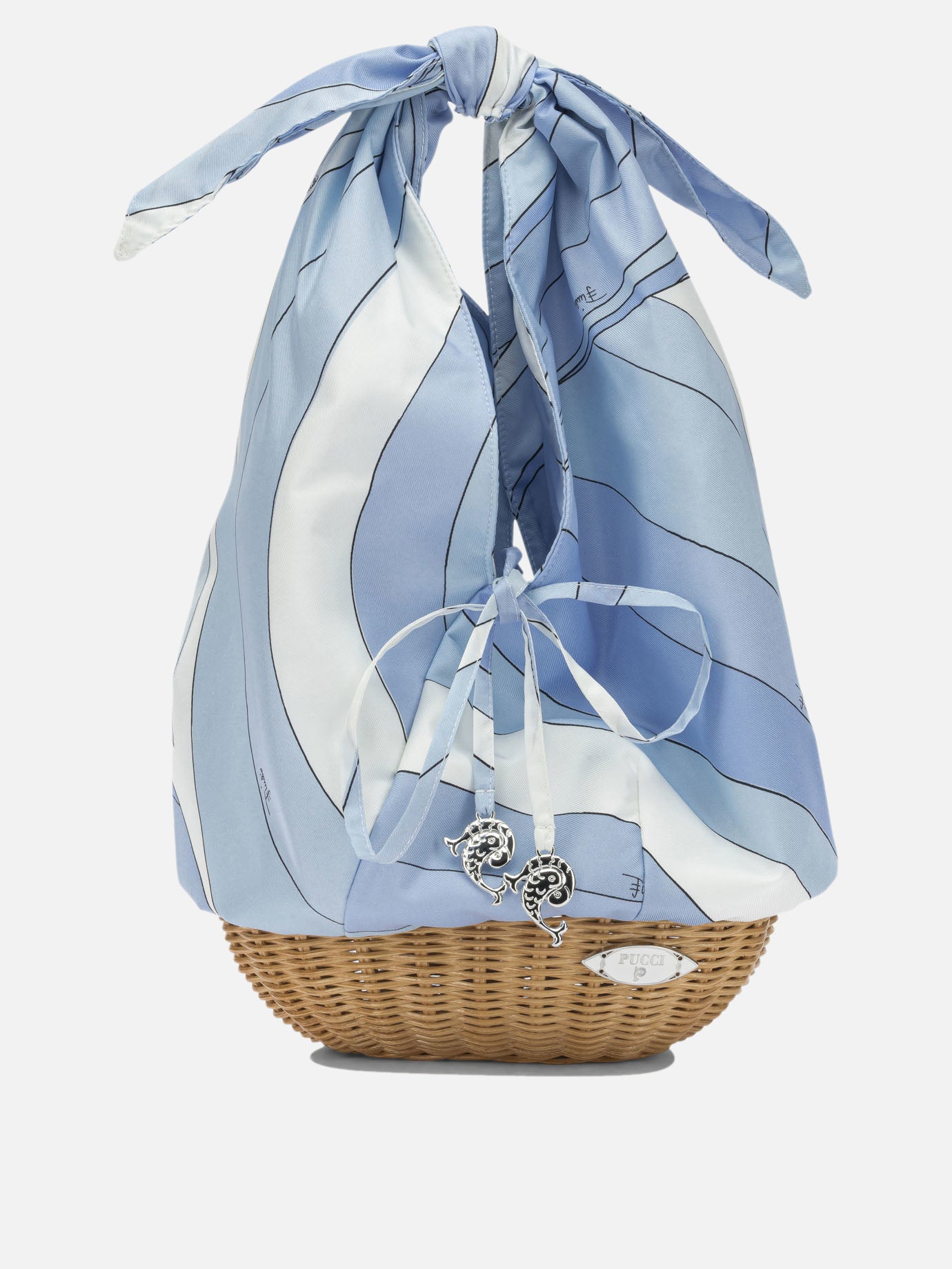 Small bags 100% silk - Other fabric: 100% bamboo  Light blue - Pucci Women | PDP | VIETTI Online Store | Zoom-Modal
