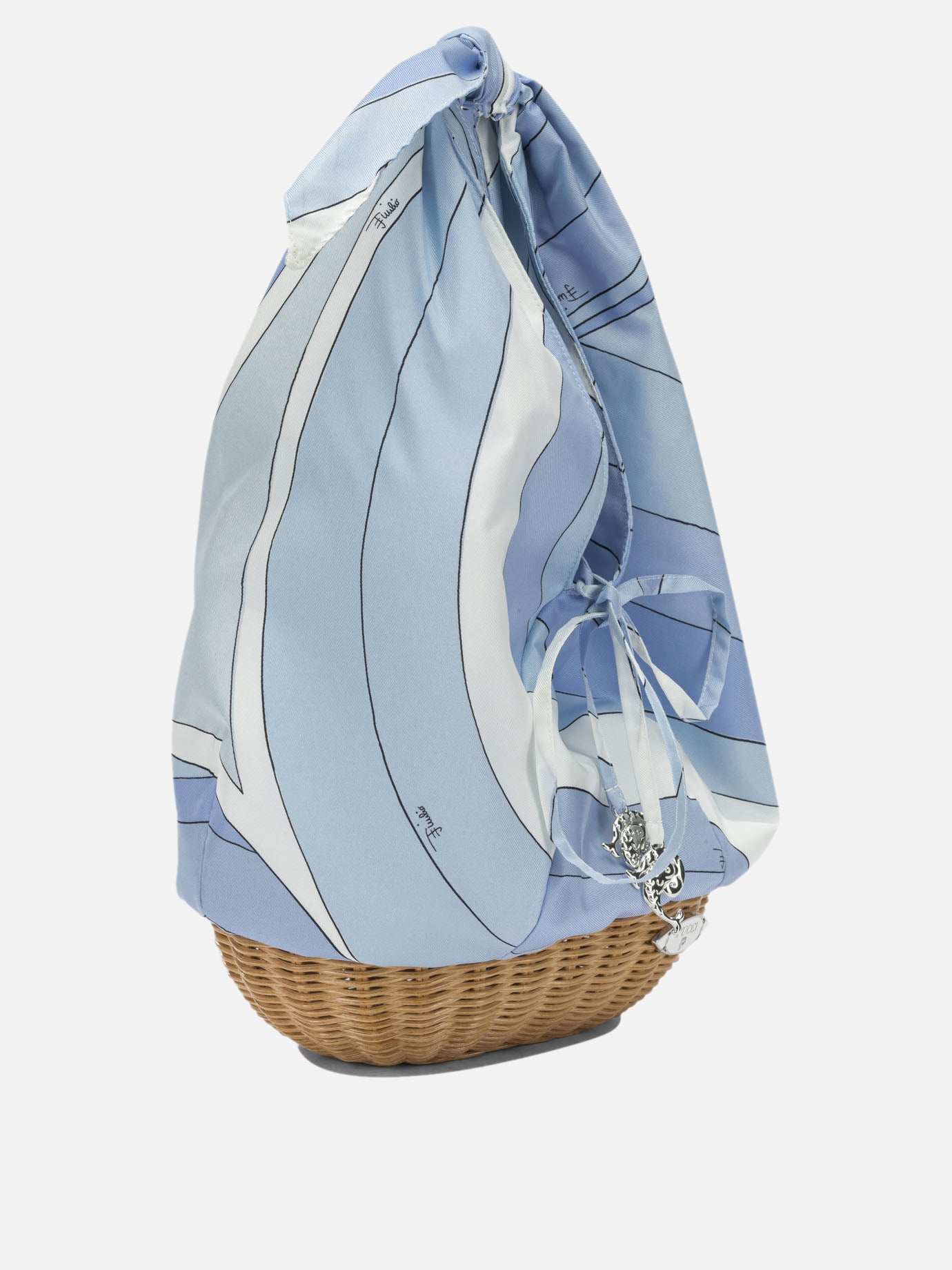 Small bags 100% silk - Other fabric: 100% bamboo  Light blue - Pucci Women | PDP | VIETTI Online Store | thumbnail_2