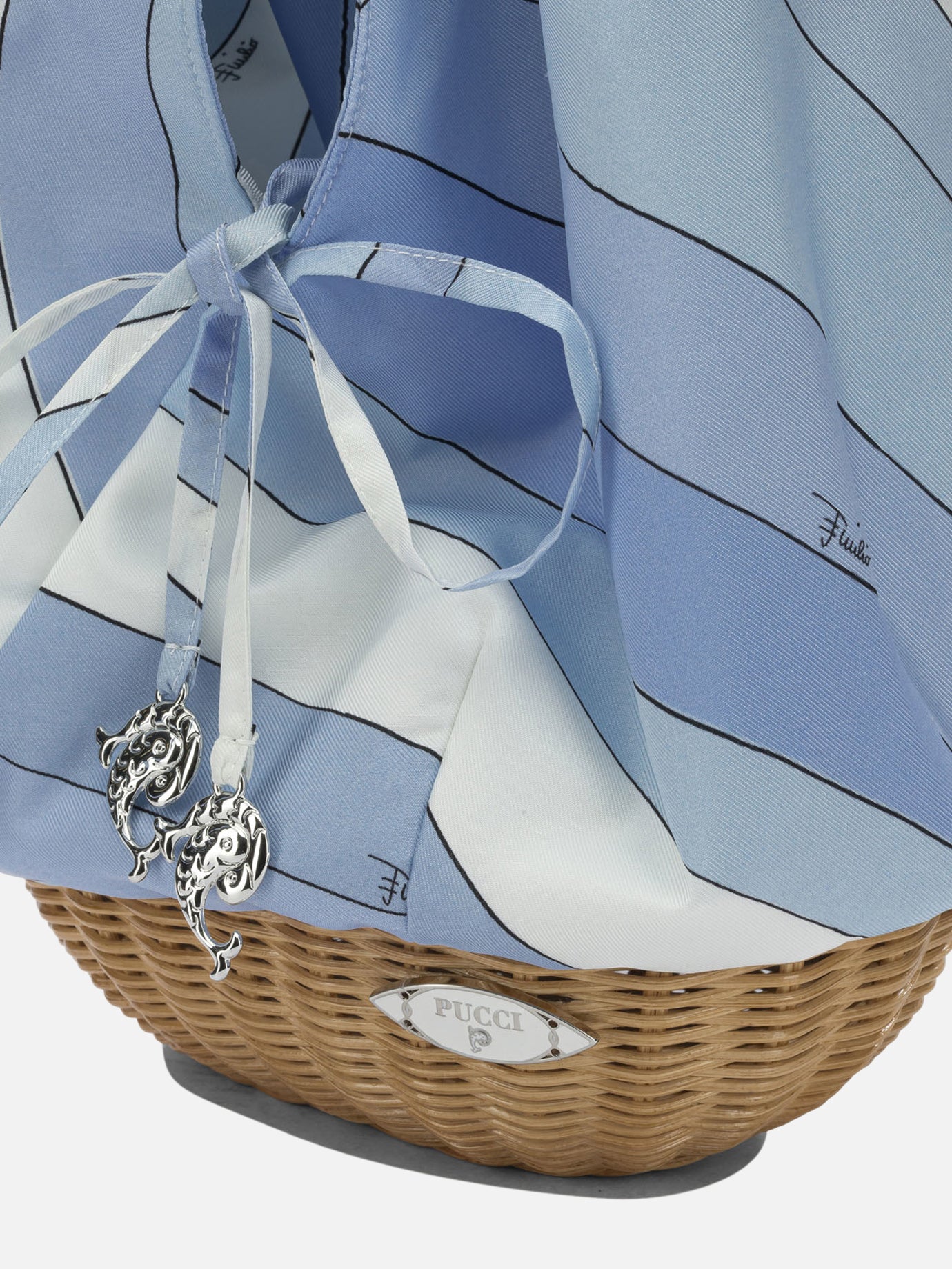 Small bags 100% silk - Other fabric: 100% bamboo  Light blue - Pucci Women | PDP | VIETTI Online Store | thumbnail_4