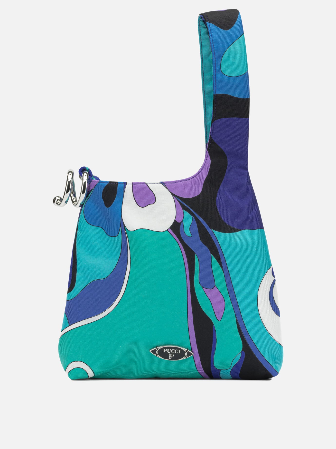 Small bags 100% silk - Other fabric: 100% calf leather  Blue - Pucci Women | PDP | VIETTI Online Store | Zoom-Modal
