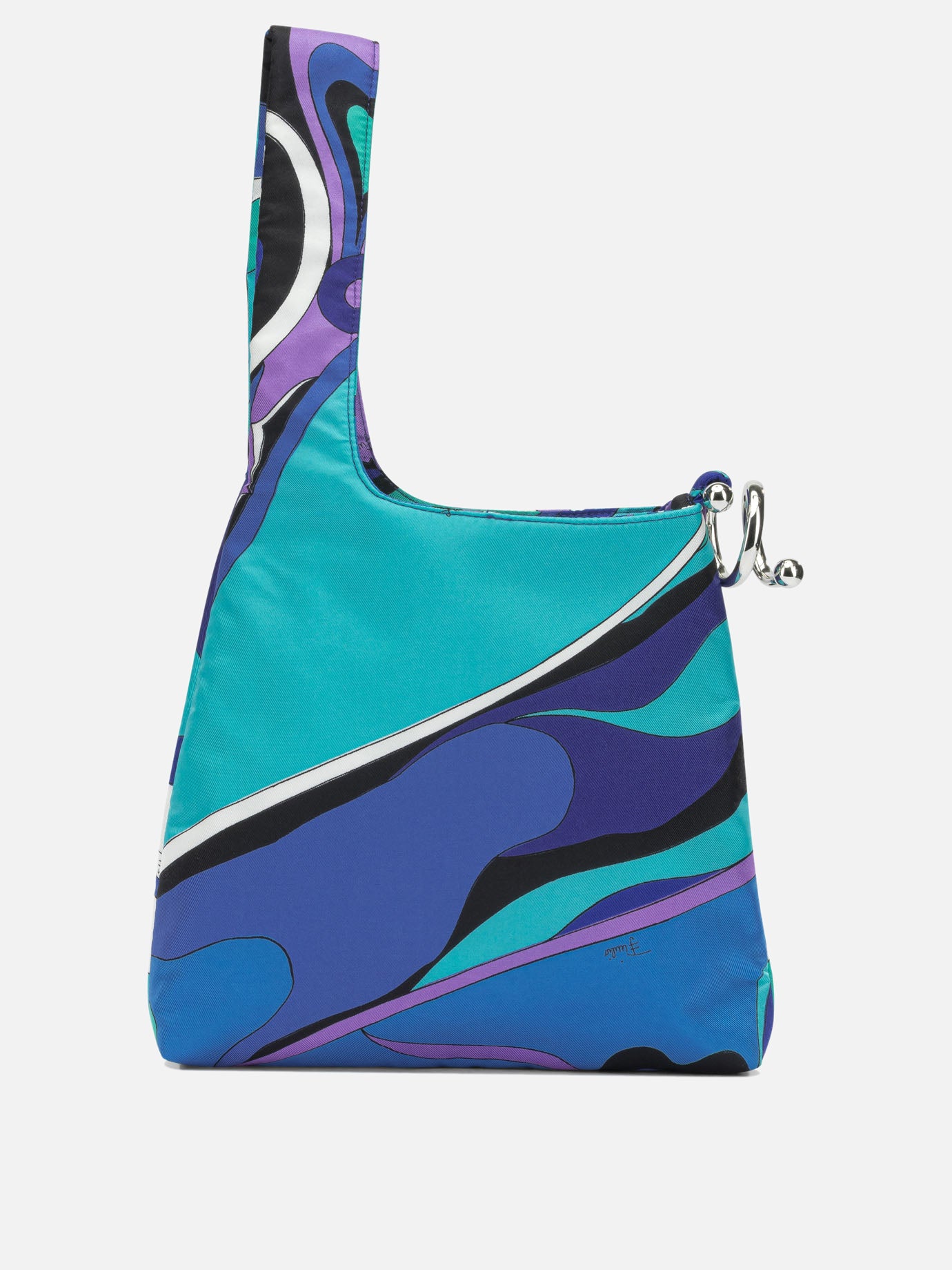 Small bags 100% silk - Other fabric: 100% calf leather  Blue - Pucci Women | PDP | VIETTI Online Store | Zoom-Modal_3
