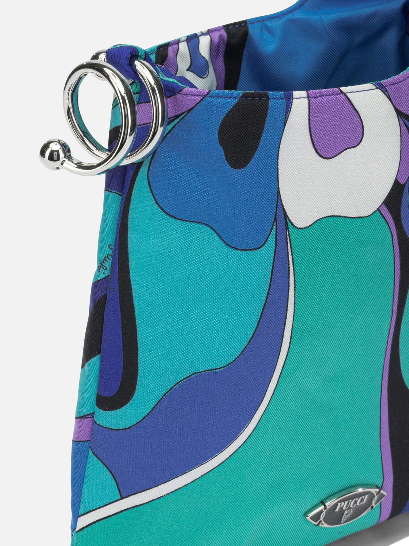 Small bags 100% silk - Other fabric: 100% calf leather  Blue - Pucci Women | PDP | VIETTI Online Store | Zoom-Modal_4
