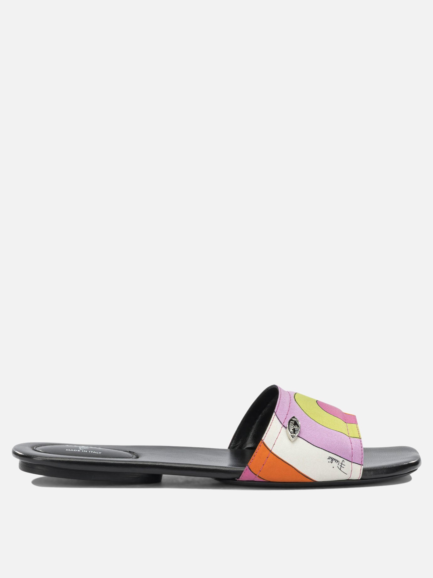 Slides 100% silk - 100% leather  Multicolor - Pucci Women | PDP | VIETTI Online Store | thumbnail