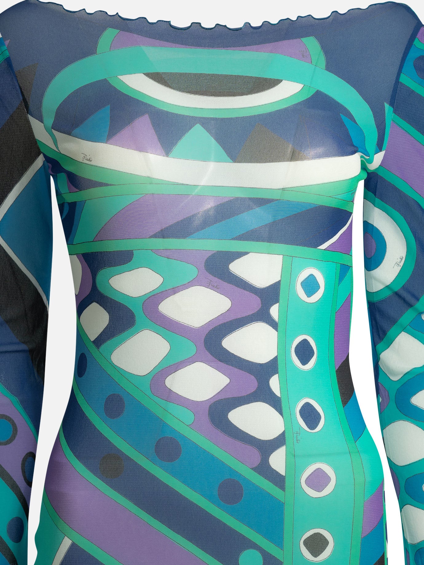 Long dresses Graphics  Blue - Pucci Women | PDP | VIETTI Online Store | thumbnail_3