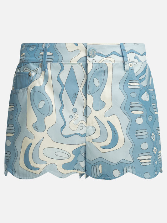 Five pockets shorts Graphics  Light blue - Pucci Women | PDP | VIETTI Online Store 
