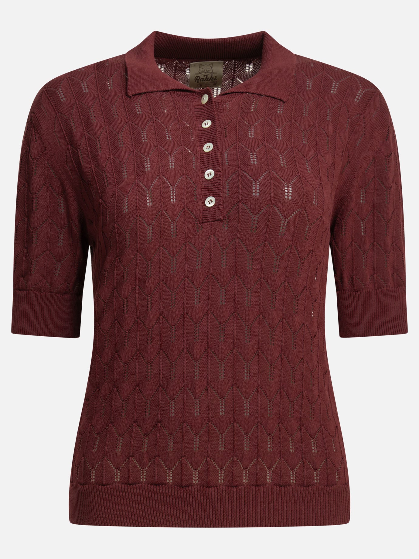 Polo shirts with buttons Solid colour  Bordeaux - Rakkì Women | PDP | VIETTI Online Store | Zoom-Modal
