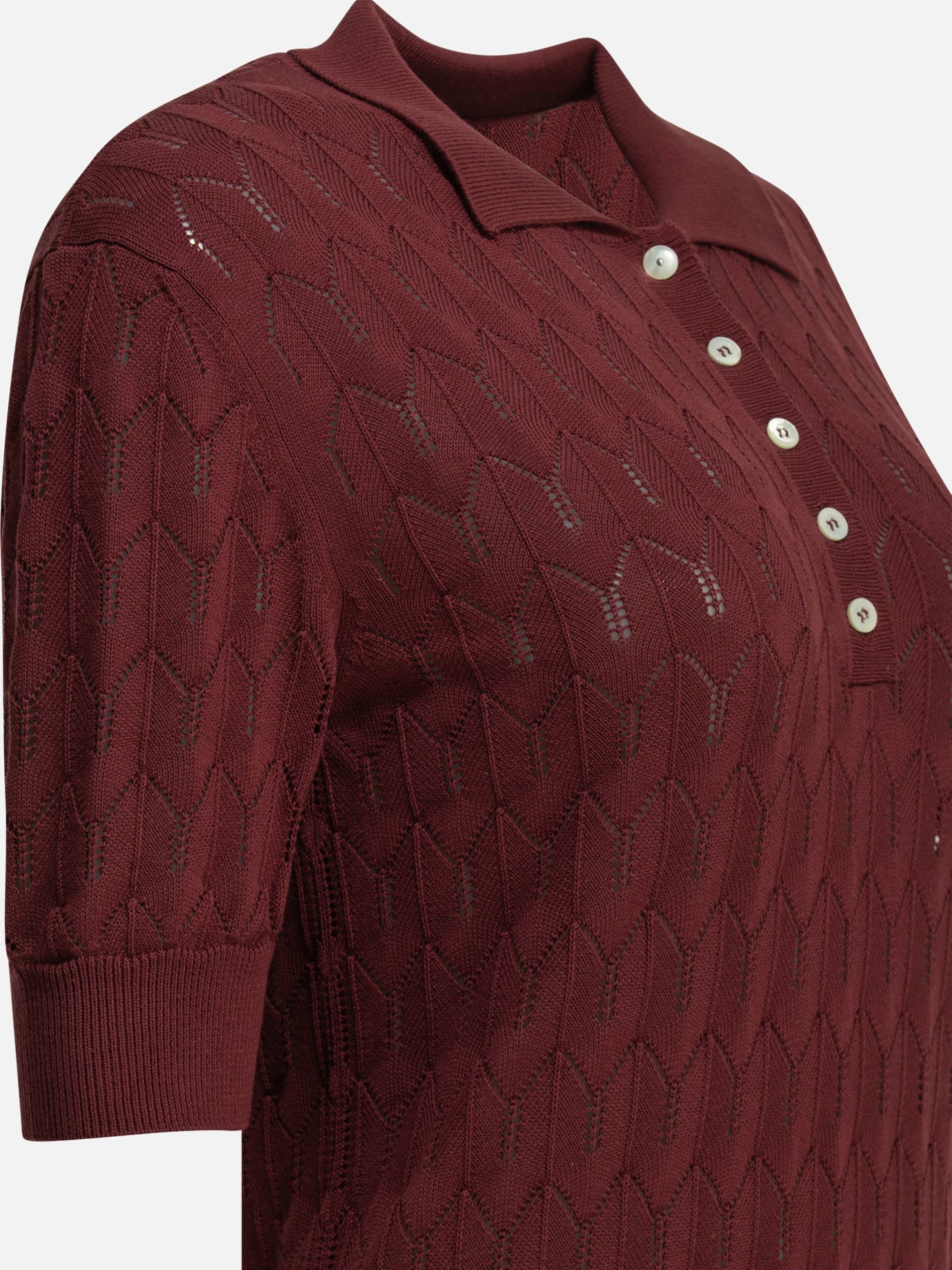 Polo shirts with buttons Solid colour  Bordeaux - Rakkì Women | PDP | VIETTI Online Store | thumbnail_4