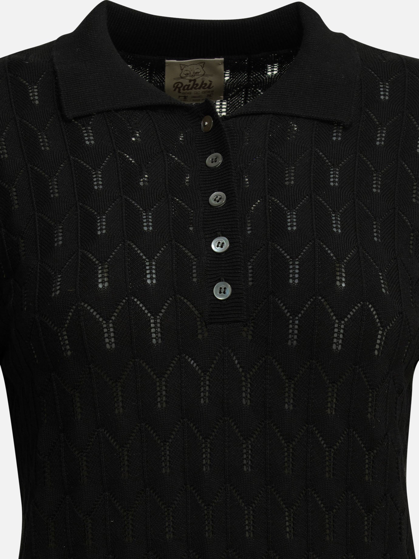 Polo shirts with buttons Solid colour  Black - Rakkì Women | PDP | VIETTI Online Store | Zoom-Modal_3
