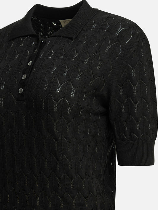 Rakkì "California" Polo shirt with buttons Black

