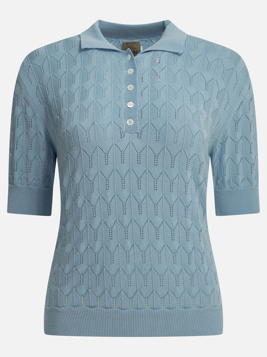 Rakkì "California" Polo shirt with buttons Light blue

