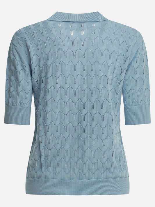 Polo shirts with buttons Solid colour  Light blue - Rakkì Women | PDP | VIETTI Online Store | 2
