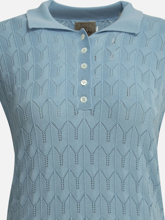Rakkì "California" Polo shirt with buttons Light blue

