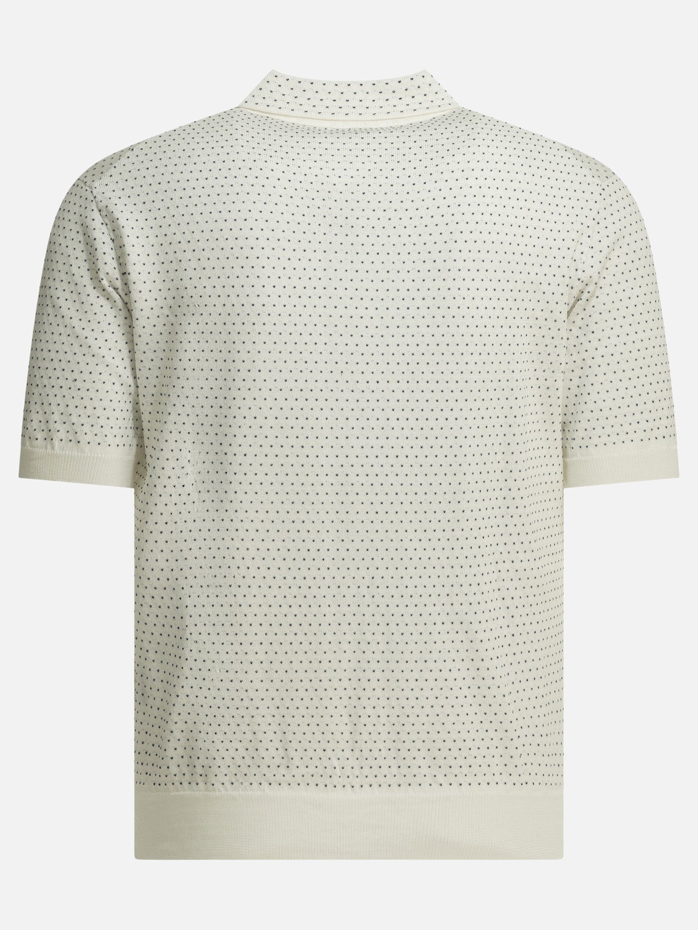 Polo con bottoni Textured knit  Bianco - Rakkì Uomo | PDP | VIETTI Online Store | Zoom-Modal_2
