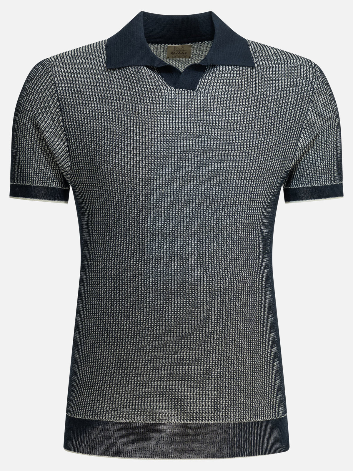 Rakkì "Mercedes 300" buttonless polo shirt Blue