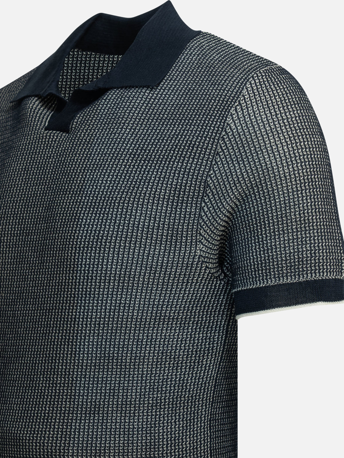 Rakkì "Mercedes 300" buttonless polo shirt Blue