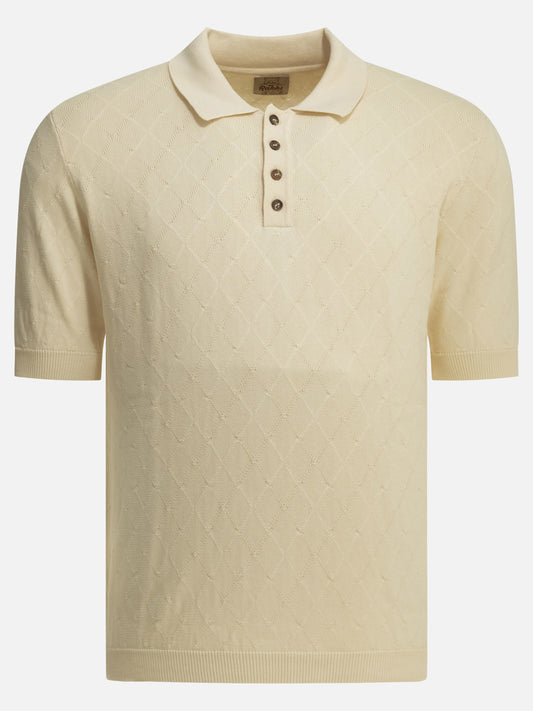 Polo shirts with buttons Textured knit  Beige - Rakkì Men | PLP | VIETTI Online Store 
