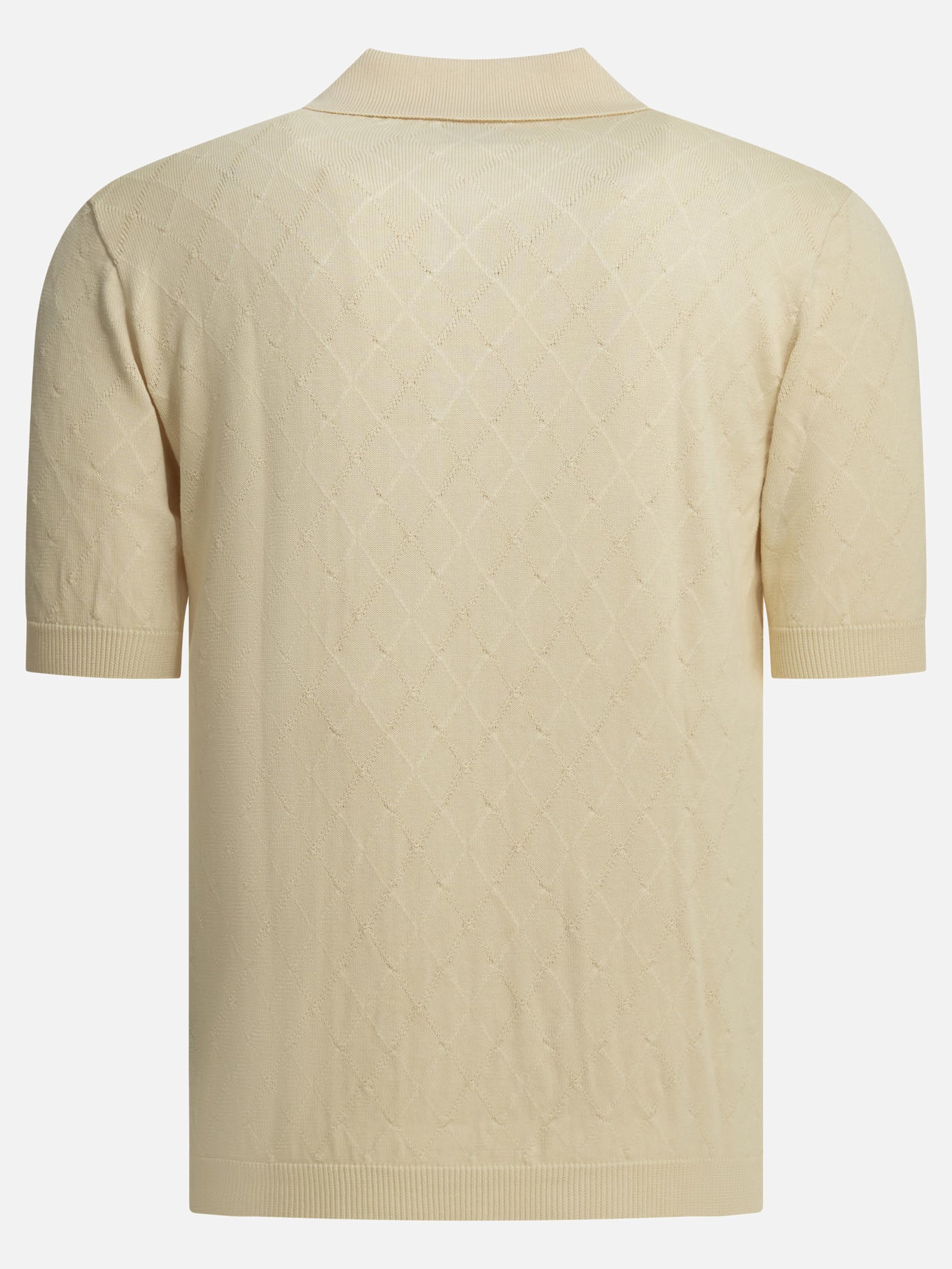 Polo shirts with buttons Textured knit  Beige - Rakkì Men | PDP | VIETTI Online Store | Zoom-Modal_2
