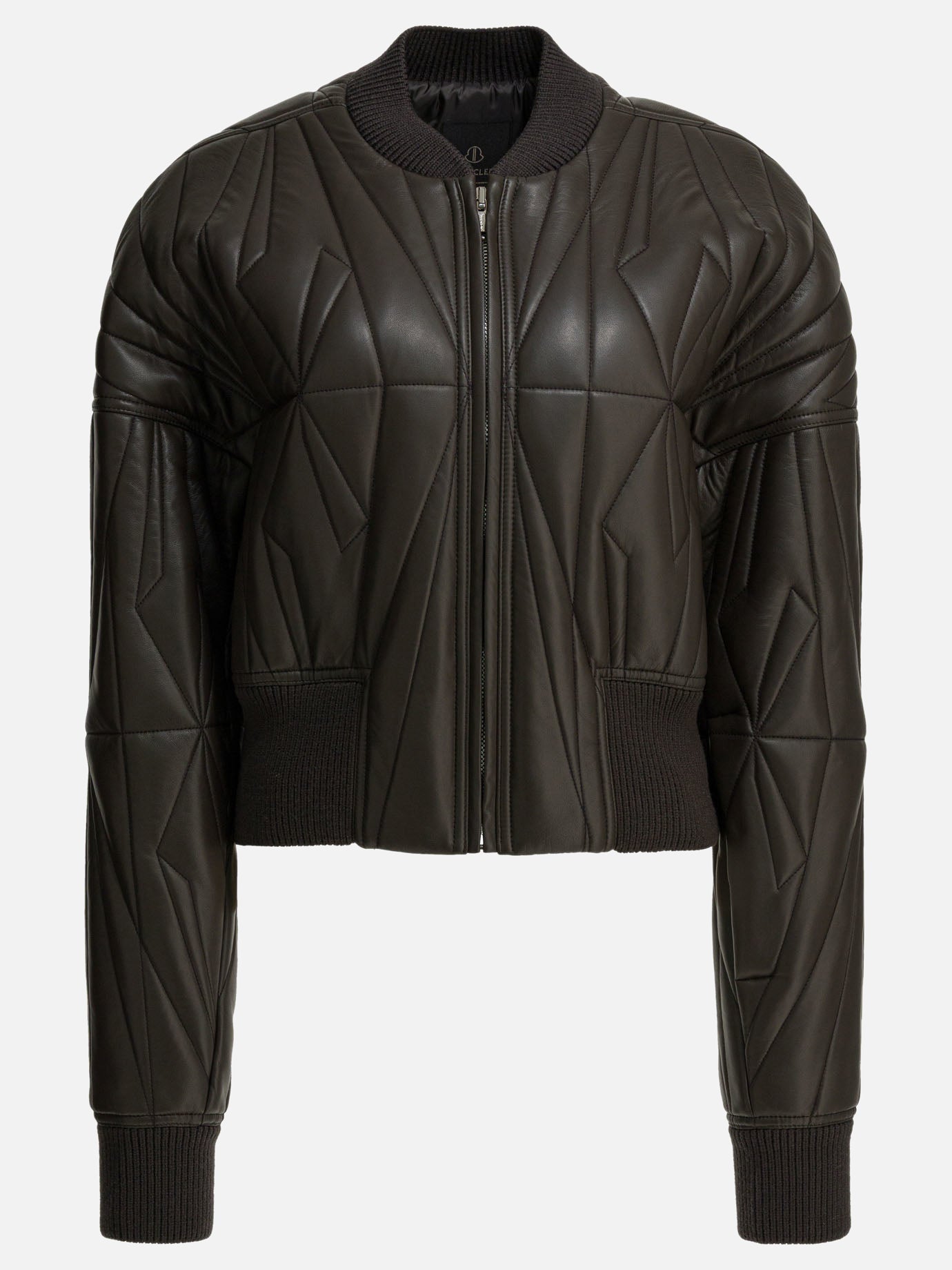 Leather jackets Solid colour  Grey - Rick Owens Women | PDP | VIETTI Online Store | thumbnail