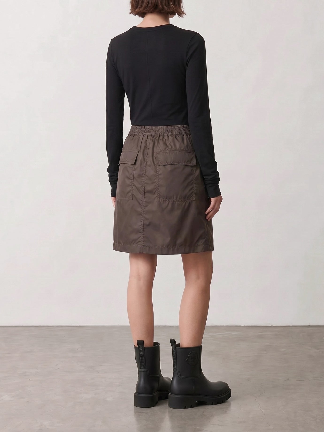 Drawstring shorts Solid colour  Brown - Rick Owens Women | PDP | VIETTI Online Store | Zoom-Modal_3
