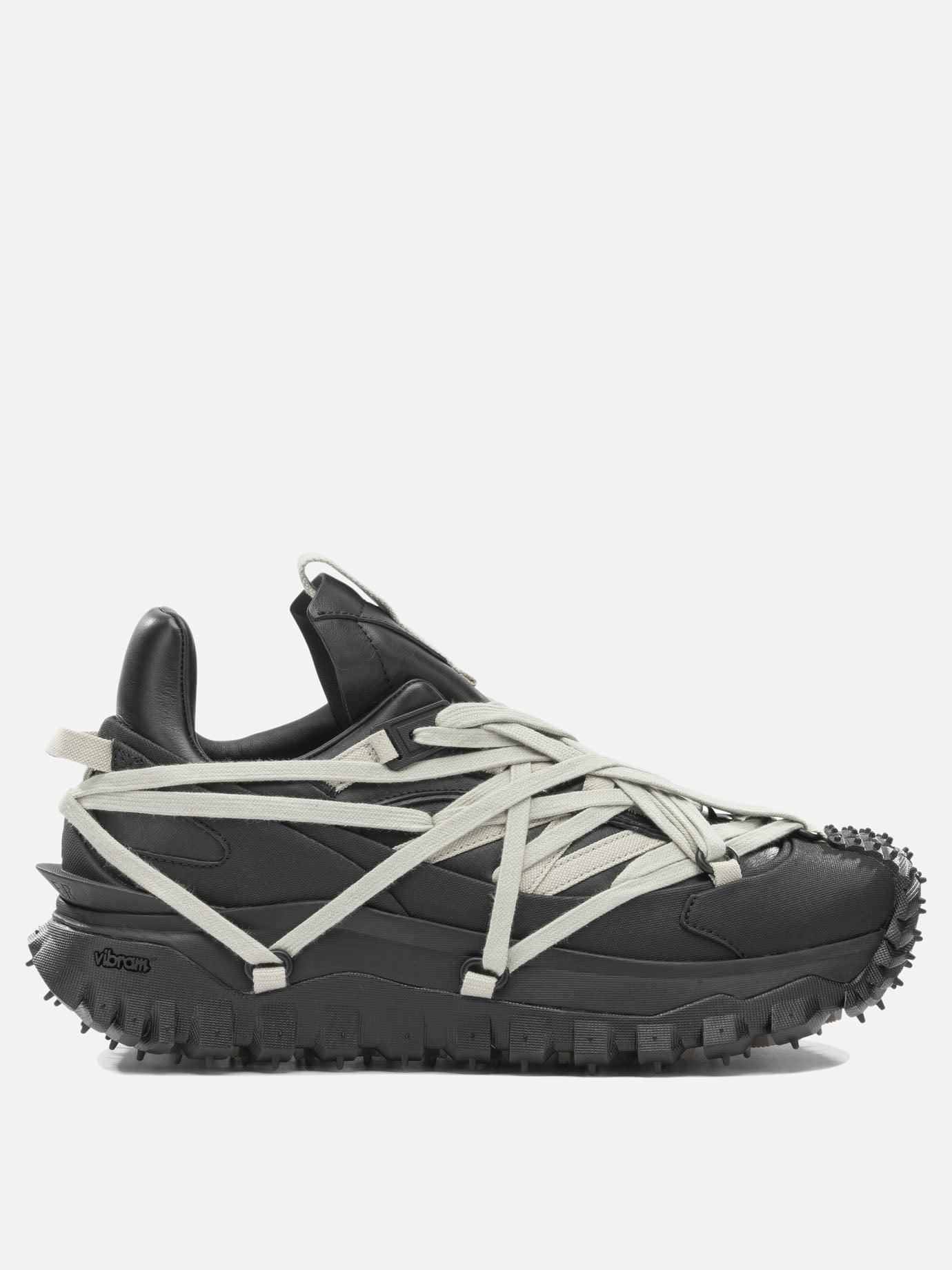 Low top sneakers 100% cow leather - 100% rubber fiber  Black - Rick Owens Men | PDP | VIETTI Online Store | thumbnail