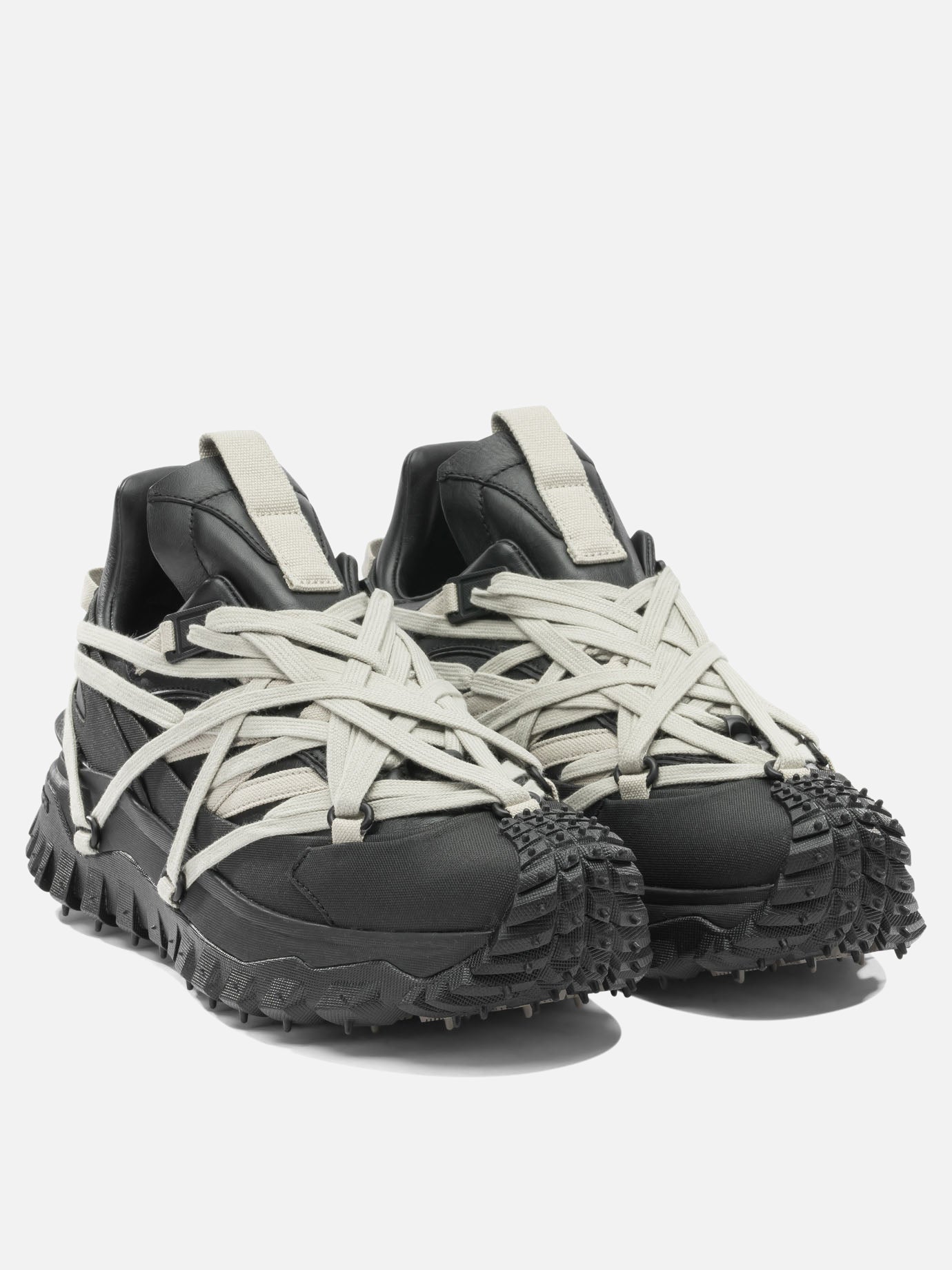 Low top sneakers 100% cow leather - 100% rubber fiber  Black - Rick Owens Men | PDP | VIETTI Online Store | thumbnail_2