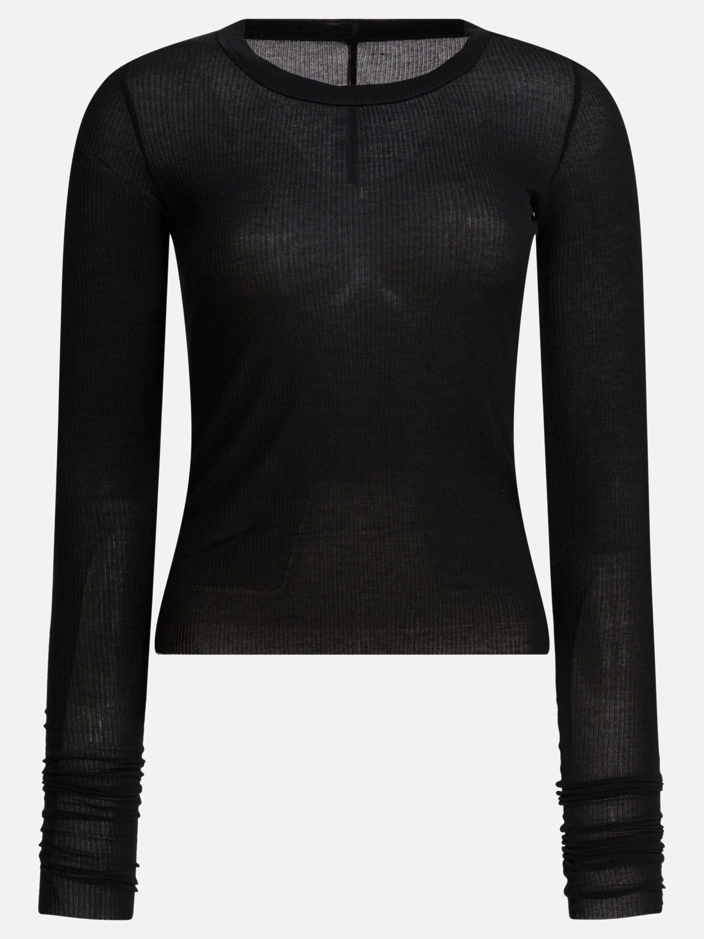 Crewneck t-shirts Solid colour  Black - Rick Owens Women | PDP | VIETTI Online Store | thumbnail