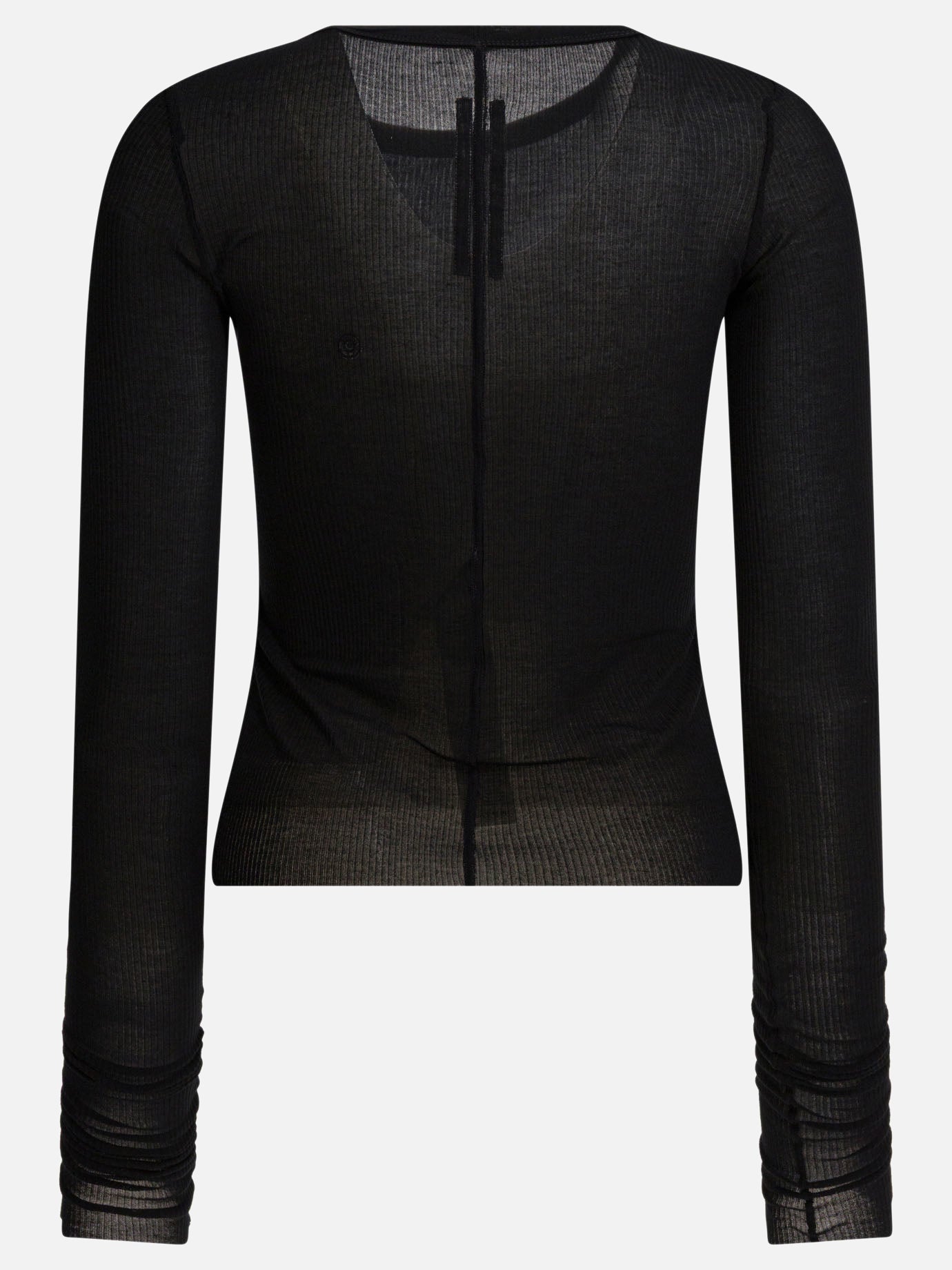 Rick Owens Silk-blend crew-neck T-shirt RP01F6209 Black - Women
