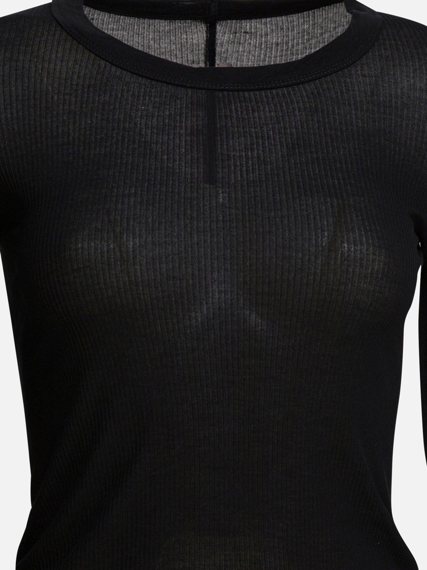 Crewneck t-shirts Solid colour  Black - Rick Owens Women | PDP | VIETTI Online Store | thumbnail_3