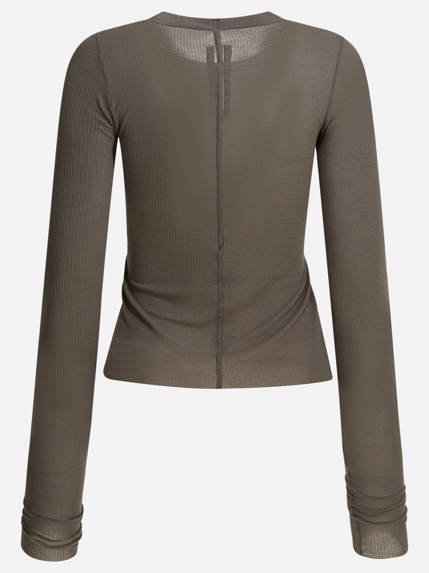 Crewneck t-shirts Solid colour  Grey - Rick Owens Women | PDP | VIETTI Online Store | thumbnail_4