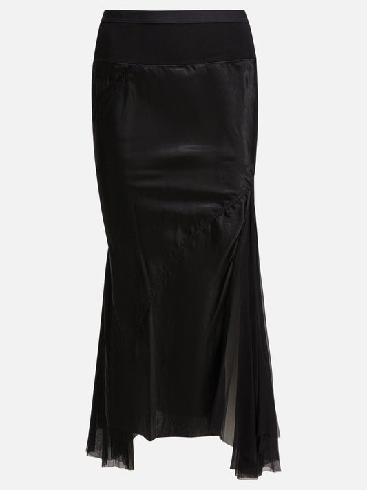 Gonne midi Solid colour  Nero - Rick Owens Donna | PDP | VIETTI Online Store 
