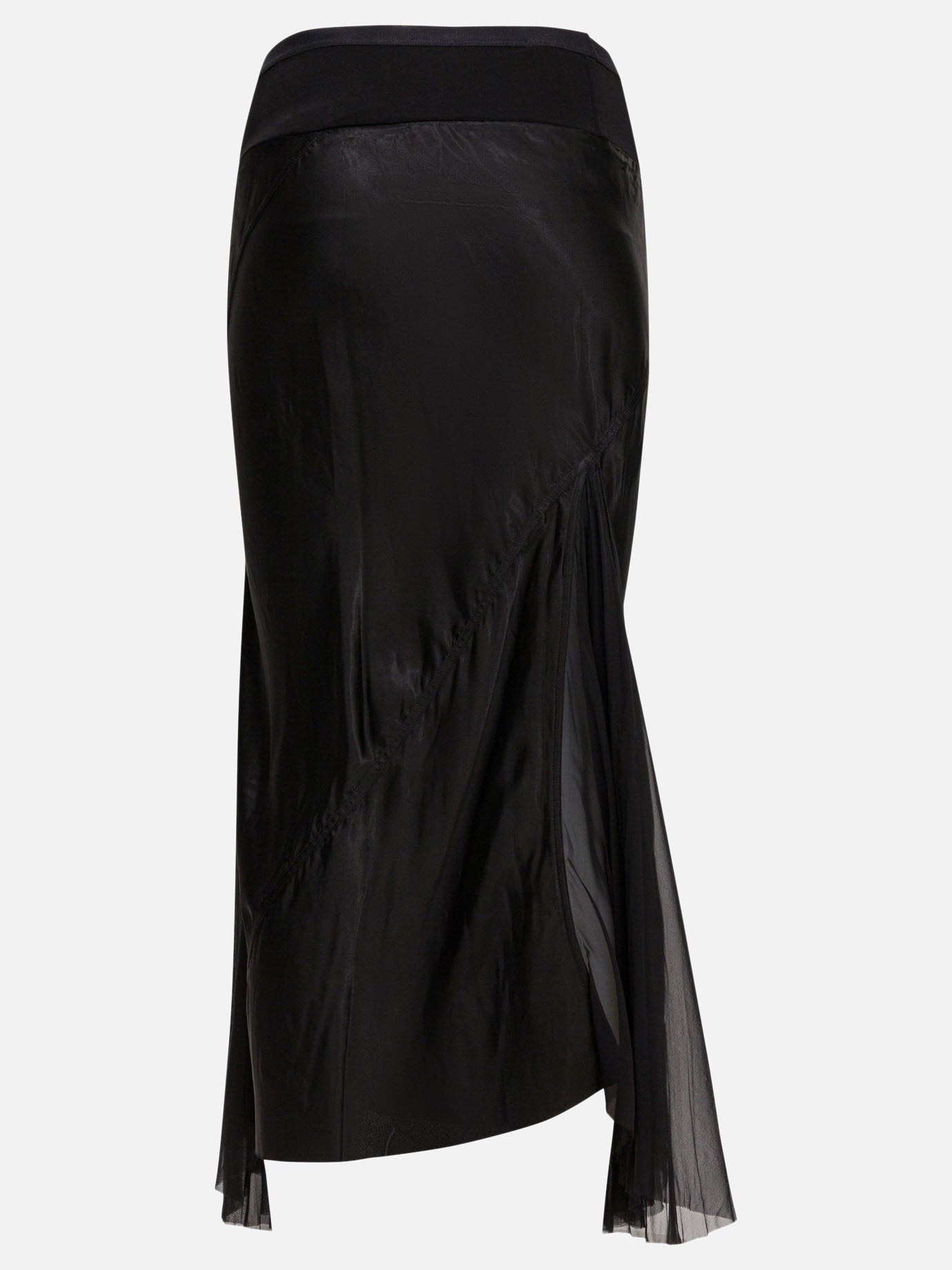 Gonne midi Solid colour  Nero - Rick Owens Donna | PDP | VIETTI Online Store | thumbnail_2