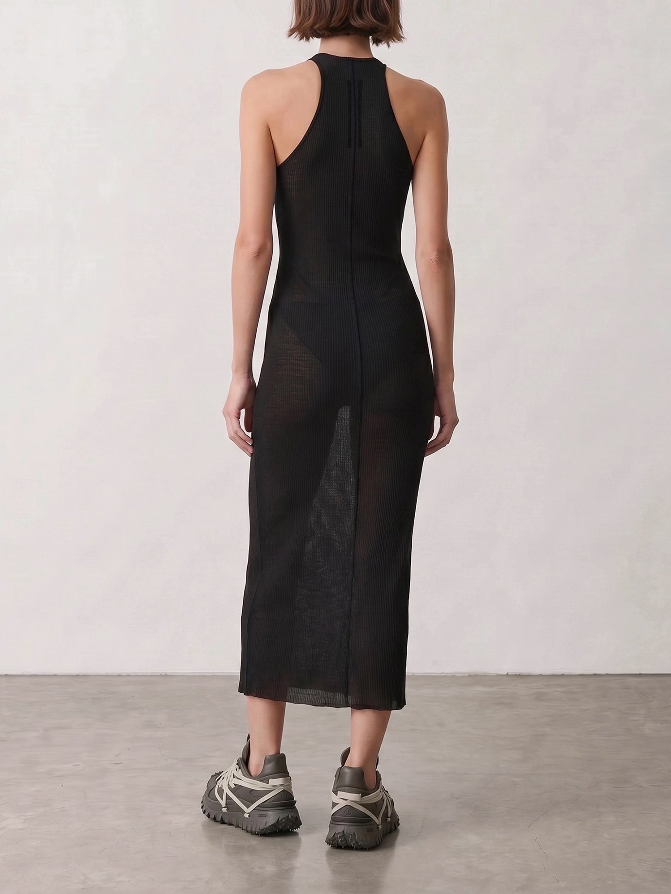 Midi dresses Solid colour  Black - Rick Owens Women | PDP | VIETTI Online Store | thumbnail_3