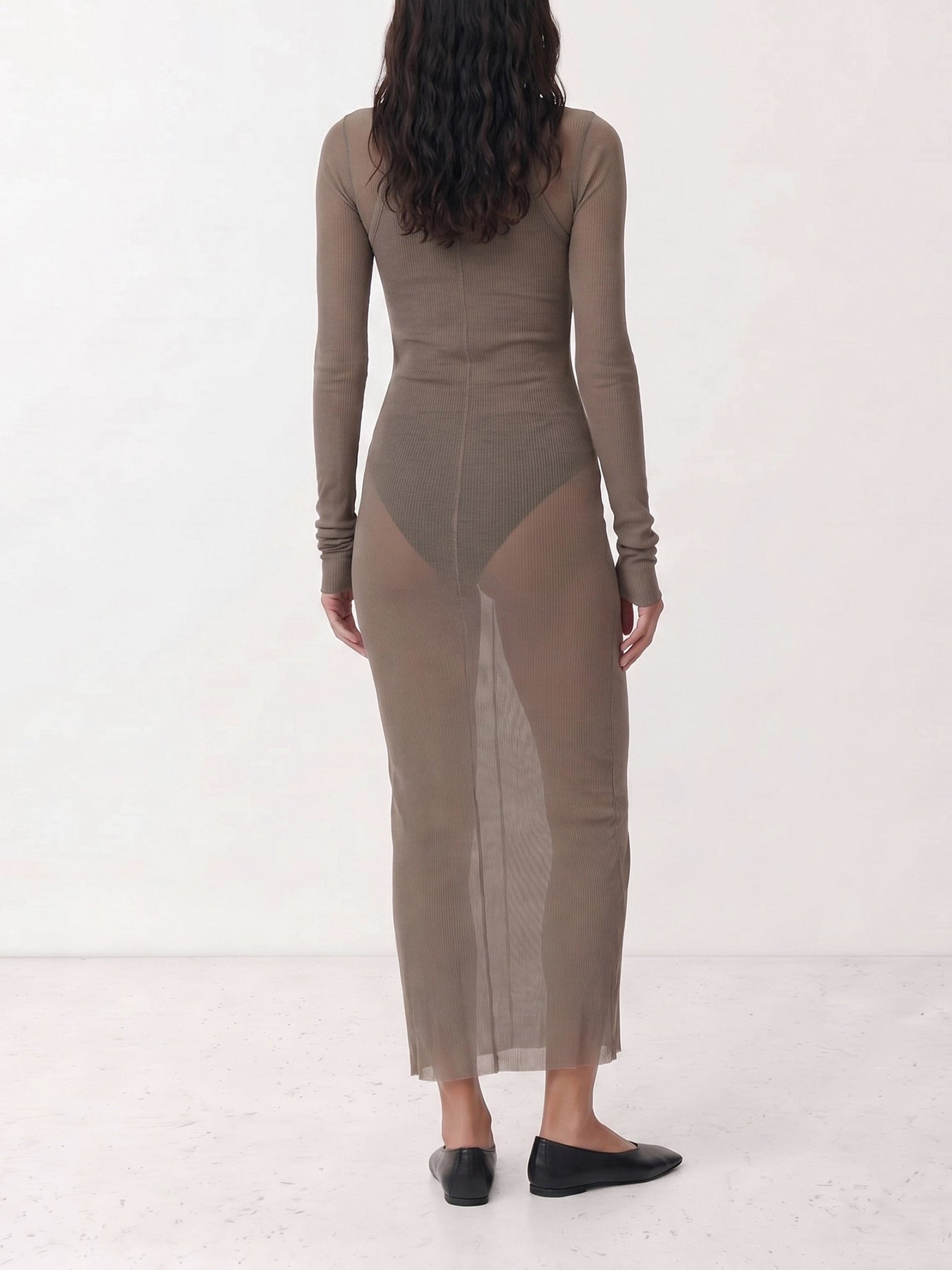 Long dresses Solid colour  Grey - Rick Owens Women | PDP | VIETTI Online Store | thumbnail_3