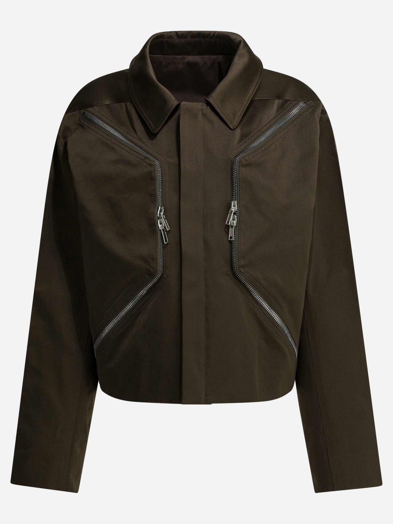 Quilted & Utility Jackets Solid colour  Brown - Rick Owens Women | PDP | VIETTI Online Store | thumbnail