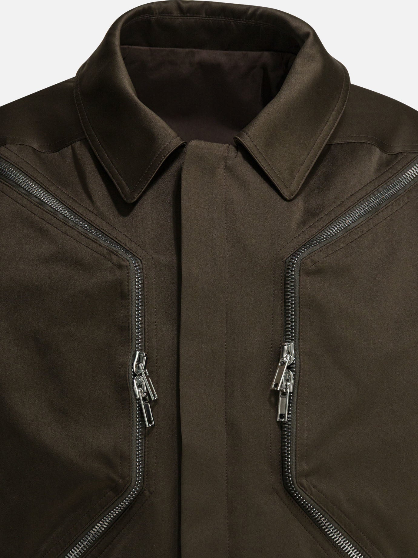 Quilted & Utility Jackets Solid colour  Brown - Rick Owens Women | PDP | VIETTI Online Store | thumbnail_3