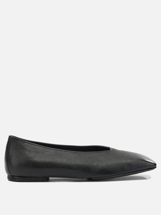 Classic ballet flats 100% ram leather - 100% cow leather  Black - Rick Owens Women | PDP | VIETTI Online Store 
