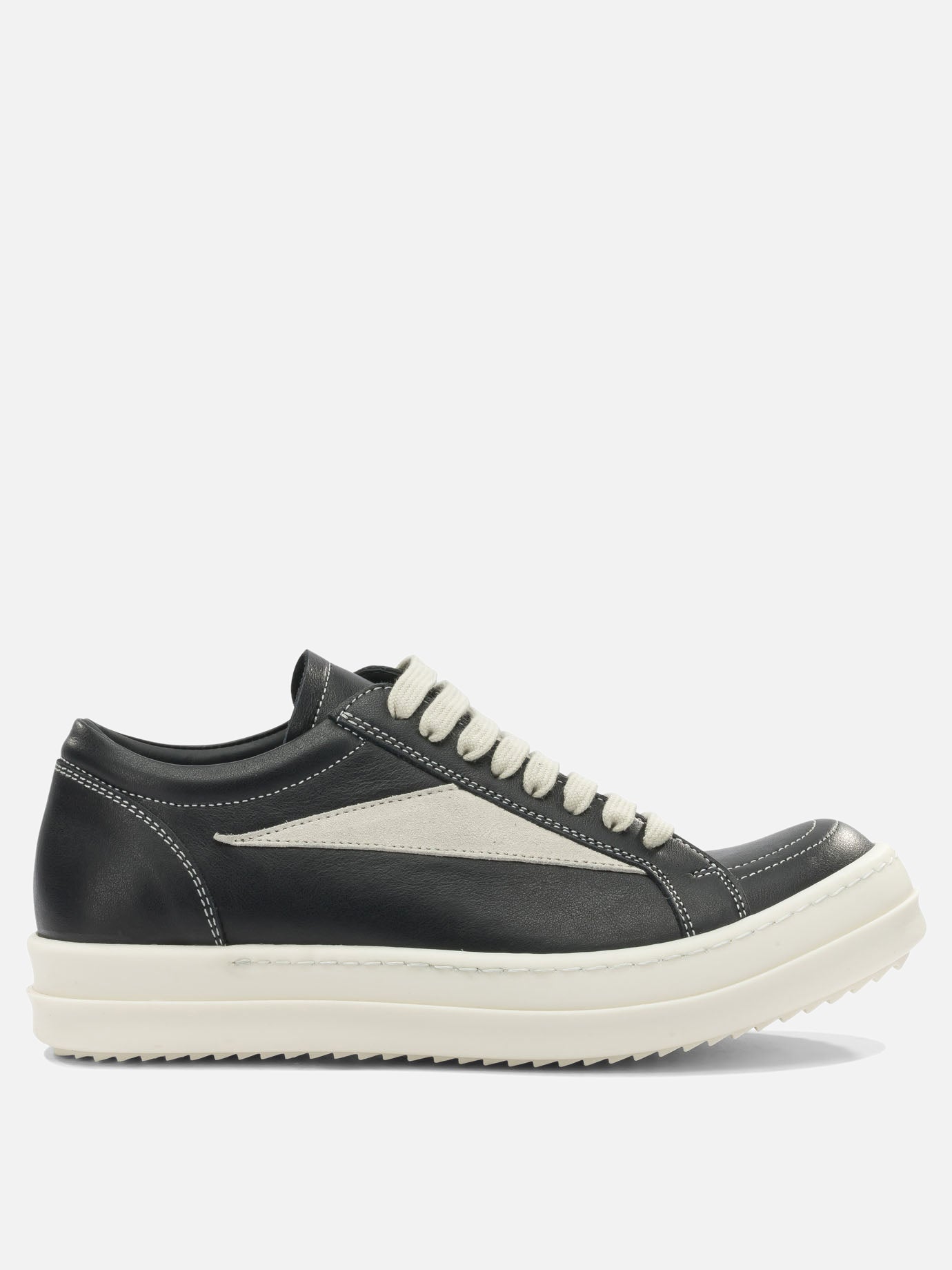 Low top sneakers 100% cow leather - 100% thermoplastic rubber  Black - Rick Owens Women | PDP | VIETTI Online Store | thumbnail