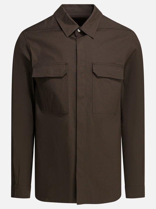 Overshirt jackets Solid colour  Brown - Rick Owens Men | PLP | VIETTI Online Store 
