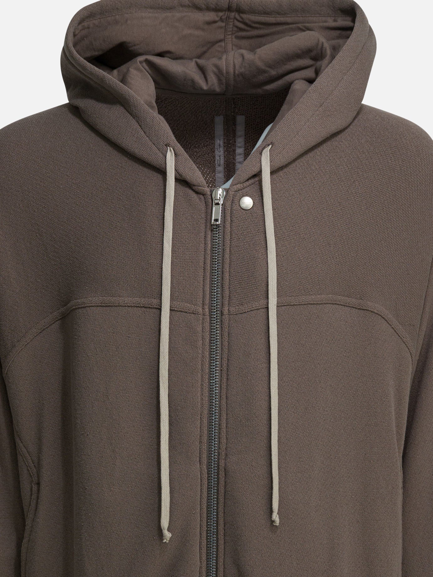 Felpe con zip Solid colour  Marrone - Rick Owens Uomo | PDP | VIETTI Online Store | thumbnail_5