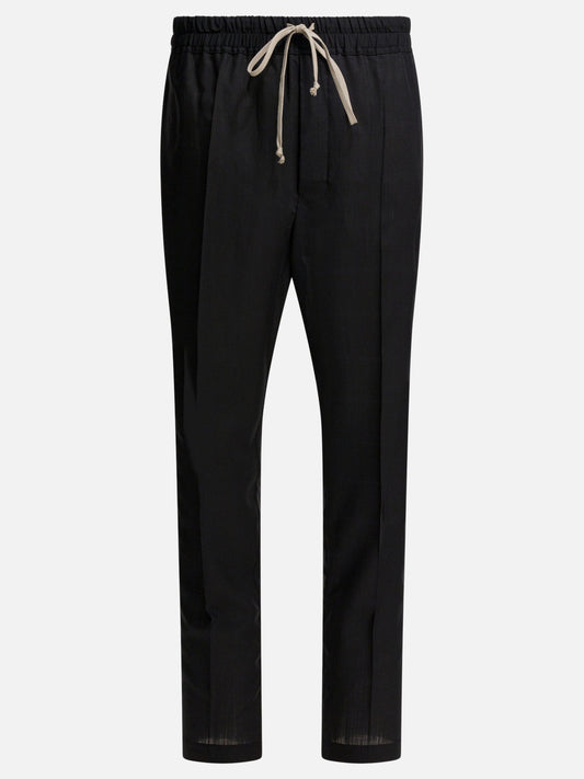 Rick Owens "Drawstring Slim Long" Pants Black

