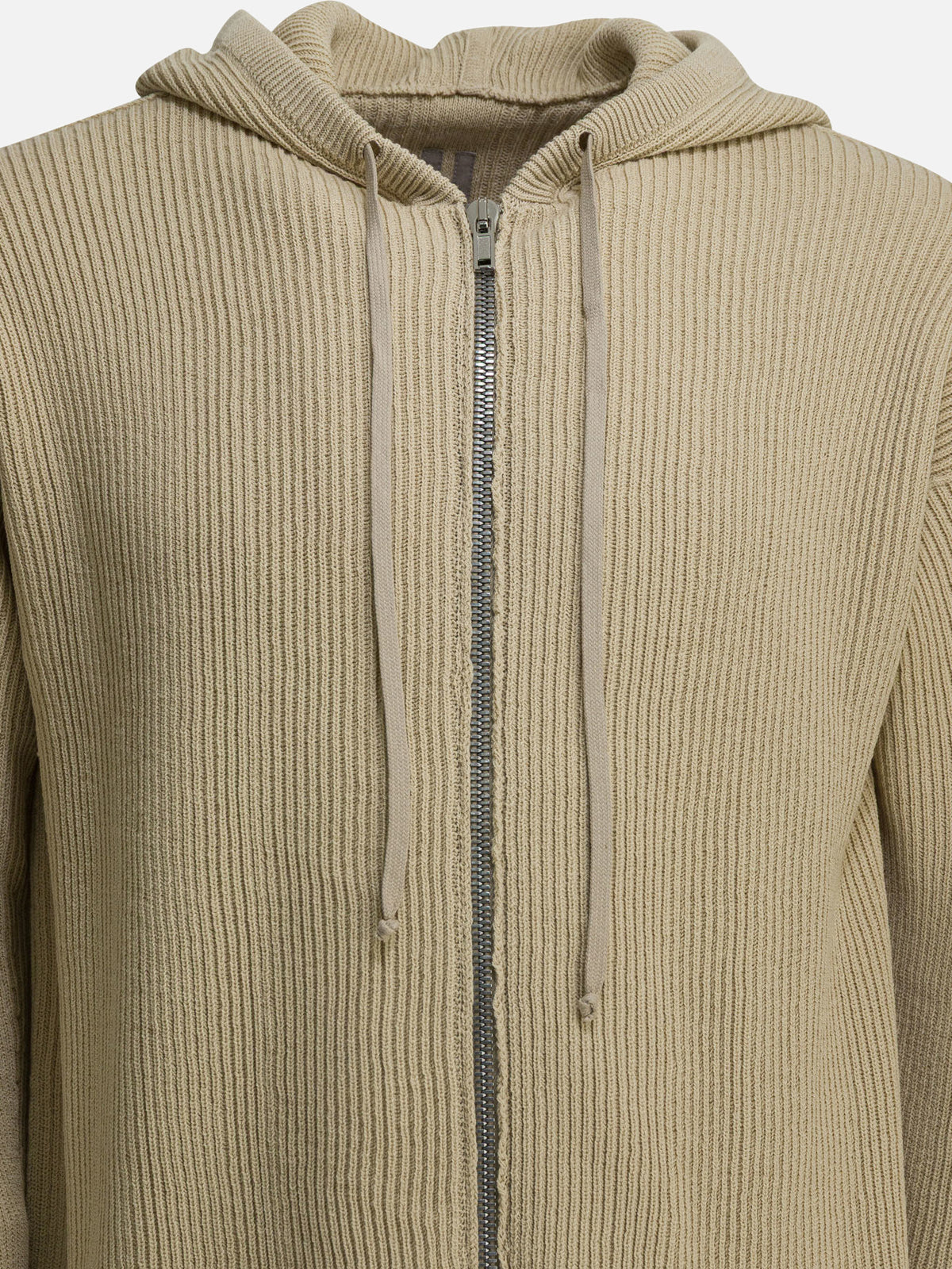 Rick Owens "Temple" zippered sweater Beige - VIETTI