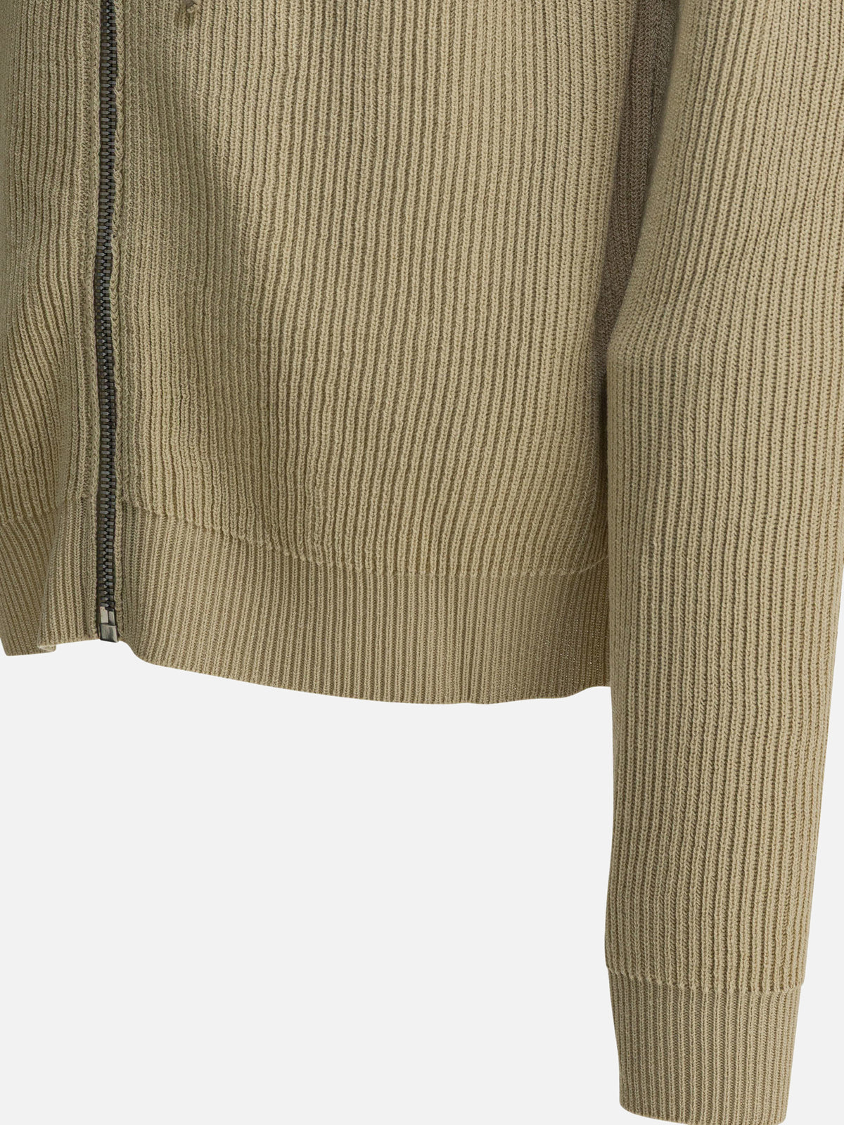 Rick Owens "Temple" zippered sweater Beige - VIETTI