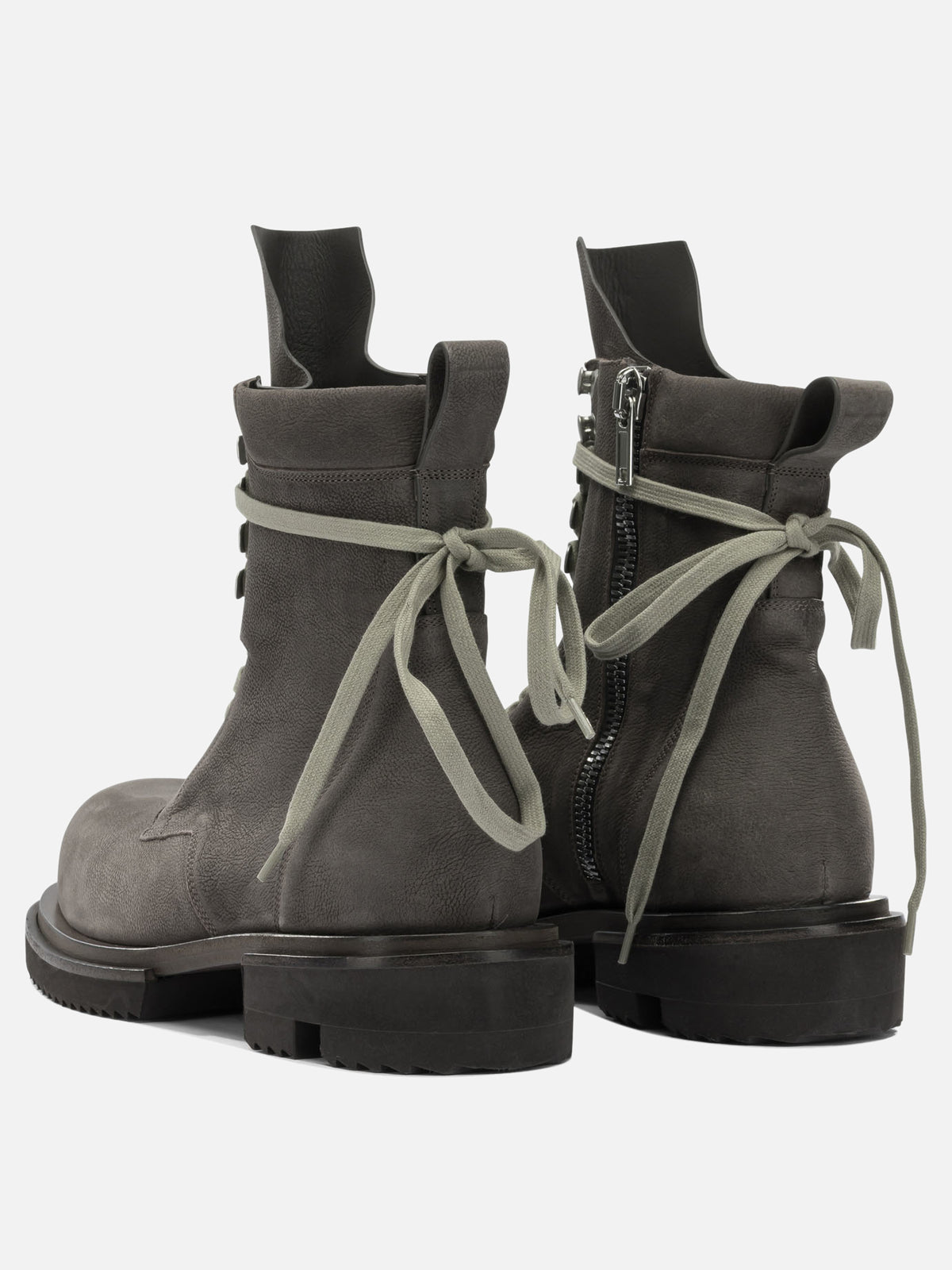 Rick Owens "Low Army Gabe" lace-up boots Grey