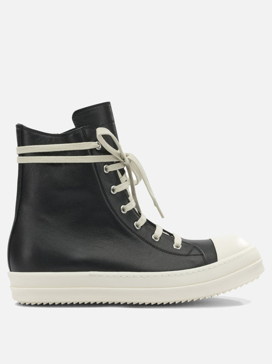 Sneaker alte 100% cow leather - 100% thermoplastic rubber  Nero - Rick Owens Uomo | VIETTI Online Store 
