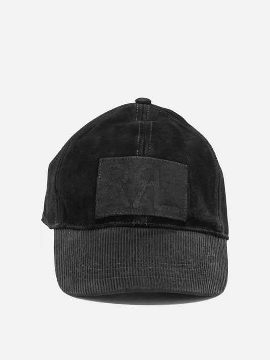 Baseball caps 100% cotton - Other fabric: 100% cow leather  Black - RRL by Ralph Lauren Men | PDP | VIETTI Online Store 
