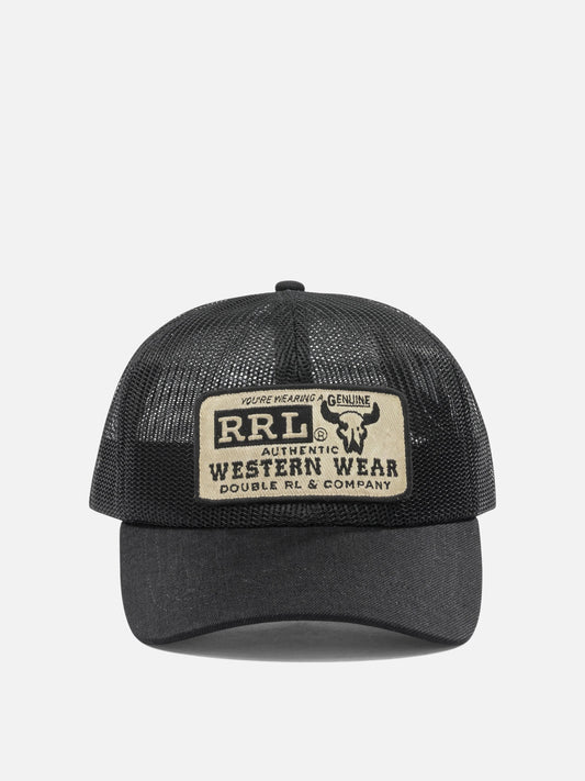 Trucker caps 100% polyester - Other fabric: 100% cotton  Black - RRL by Ralph Lauren Men | VIETTI Online Store 
