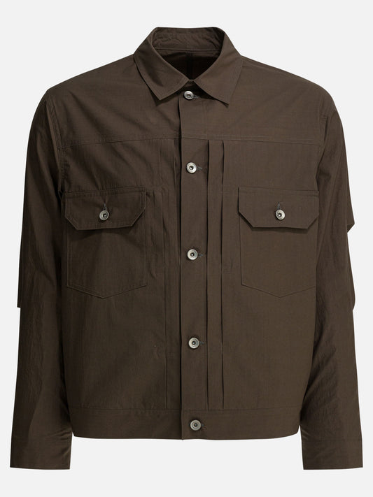 Sacai "Typewriter" overshirt jacket Brown

