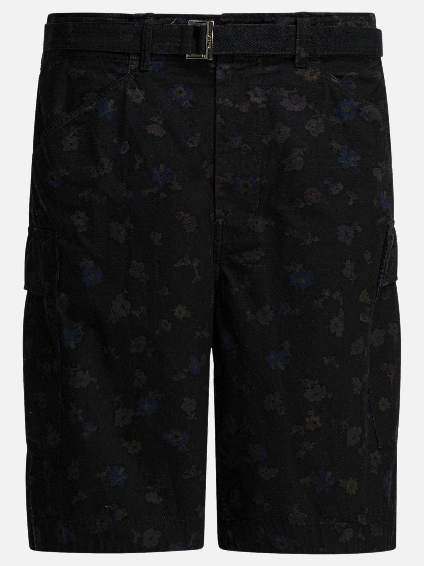 Cargo shorts Floral  Black - Sacai Men | PDP | VIETTI Online Store | Zoom-Modal
