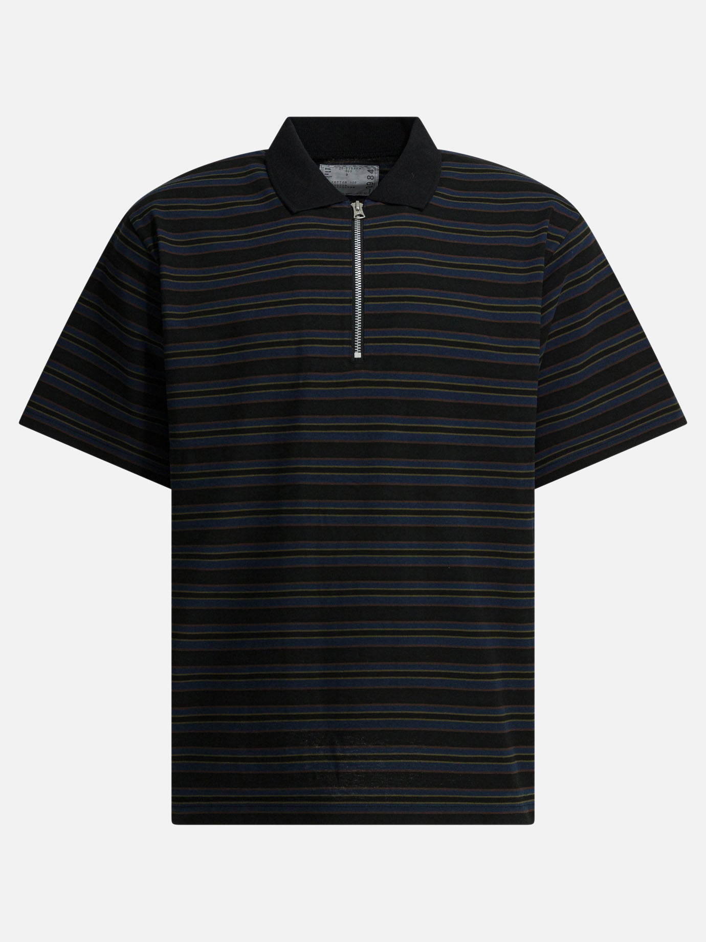 Polo shirts without buttons Striped  Black - Sacai Men | PDP | VIETTI Online Store | Zoom-Modal

